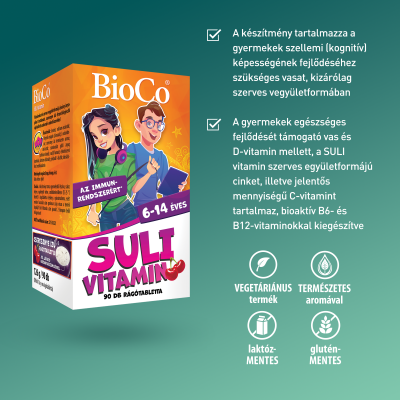 BioCo SULI-vitamin cseresznye ízű rágótabletta