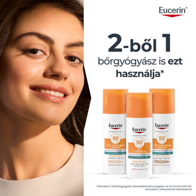 Eucerin Sun Oil Control színezett napozó gél-krém arcra light SPF50+