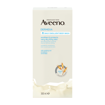 Aveeno® Dermexa bőrpuhító illatmentes tusfürdő