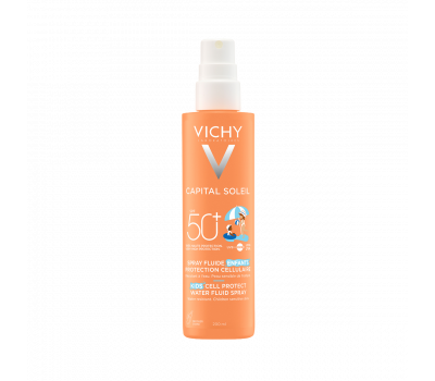Vichy Capital Soleil vizes fluid spray gyerekeknek SPF50+ vízálló, arcra és testre