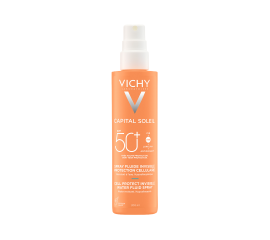 Vichy Capital Soleil bőrsejtvédő vizes fluid spray arcra és testre SPF50+
