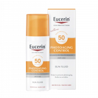 Eucerin Sun Photoaging Control napozó fluid arcra SPF50+