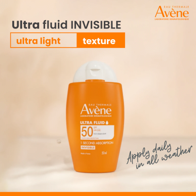 Avéne Suncare Ultra Fluid Invisible fényvédő fluid arcra SPF50