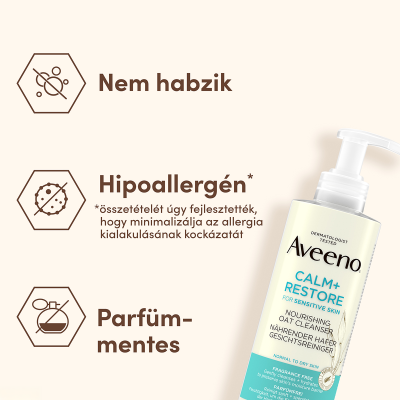 Aveeno® Calm + Restore™ tápláló arctisztító zabbal