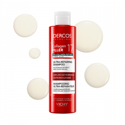 Vichy Dercos Collagen 17 Filler ultra-regeneráló sampon
