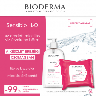 Bioderma Sensibio H2O micellás víz + Sensibio kendő