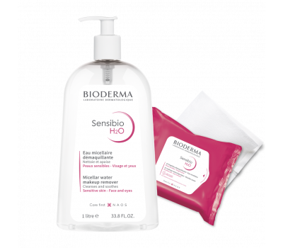 Bioderma Sensibio H2O micellás víz + Sensibio kendő