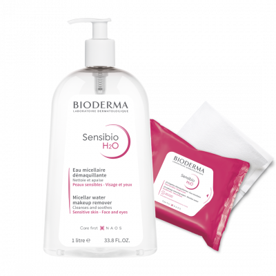 Bioderma Sensibio H2O micellás víz + Sensibio kendő