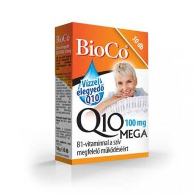 BioCo vízzel elegyedő Q10 Mega 100mg B1-vitaminnal kapszula