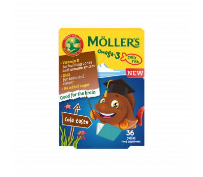 Möller's Omega-3 halacska gumivitamin kóla ízben
