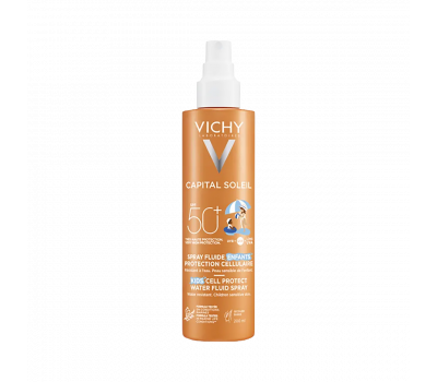 Vichy Capital Soleil vizes fluid spray gyerekeknek SPF50+ vízálló, arcra és testre