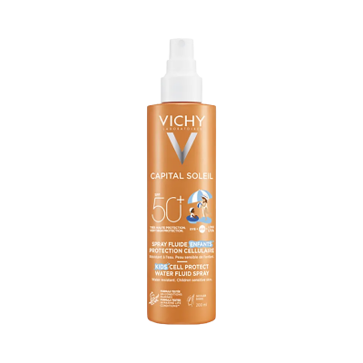 Vichy Capital Soleil vizes fluid spray gyerekeknek SPF50+ vízálló, arcra és testre