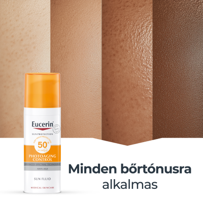 Eucerin Sun Photoaging Control napozó fluid arcra SPF50+