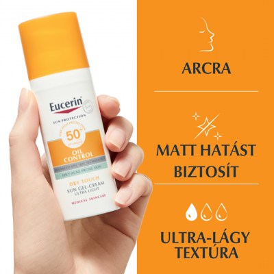 Eucerin Sun Oil Control napozó gél-krém arcra SPF50+