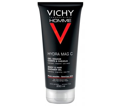 Vichy Homme Hydra Mag C hidratáló-frissítő tusfürdő testre és hajra