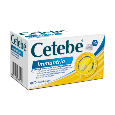 Cetebe Immuntrio C-vitamin D-vitamin cink kapszula