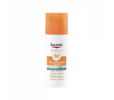 Eucerin Sun Oil Control színezett napozó gél-krém arcra light SPF50+