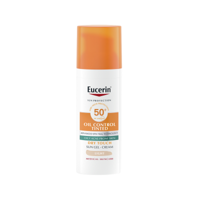 Eucerin Sun Oil Control színezett napozó gél-krém arcra light SPF50+