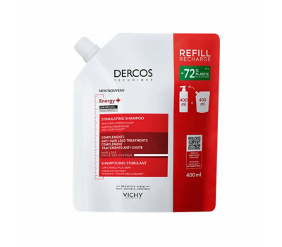 Vichy Dercos Energiát adó utántöltő sampon hajhullás ellen (Energy+)