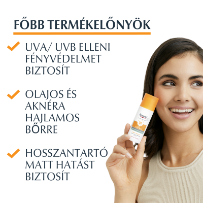 Eucerin Sun Oil Control napozó gél-krém arcra SPF30