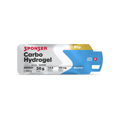 Sponser Carbo Hydrogel energia gél 60g, NATÚR kiszerelés