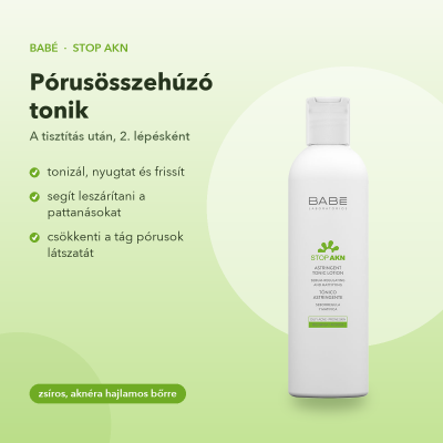 Babé Stop AKN pórusösszehúzó tonik (Astringent Tonic lotion)