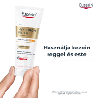 Eucerin Hyaluron-Filler + Elasticity pigmentfolt halványító és bőrfiatalító kézkrém SPF30