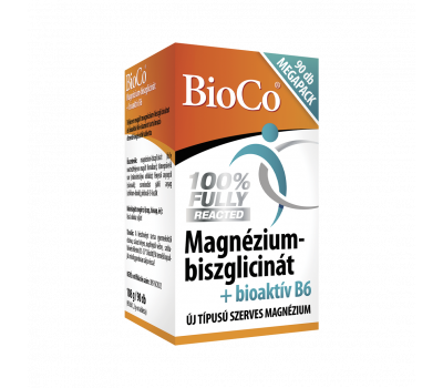 Bioco Magnézium-biszglicinát + bioaktív B6-vitamin tabletta MEGAPACK