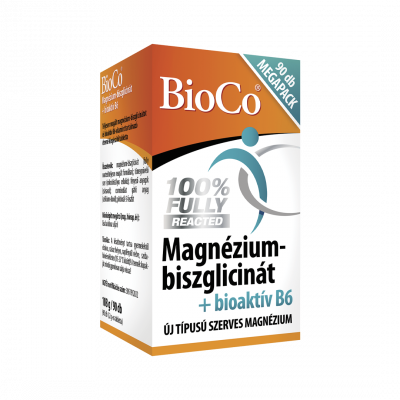 Bioco Magnézium-biszglicinát + bioaktív B6-vitamin tabletta MEGAPACK