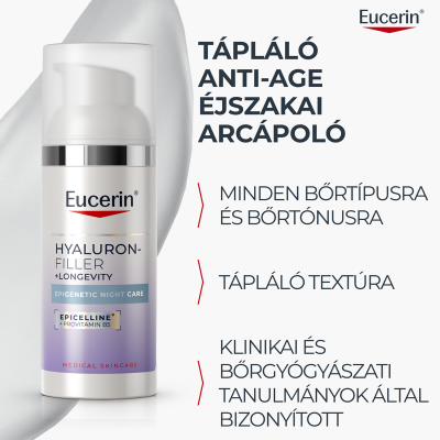 Eucerin Hyaluron-Filler + Longevity Epigenetic Éjszakai arcápoló