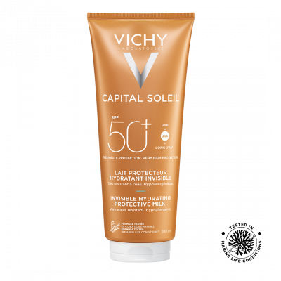 Vichy Capital Soleil hidratáló naptej arcra és testre SPF50+