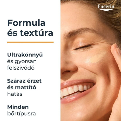 Eucerin Sun Hydro-Protect Ultrakönnyű színezett napozó fluid arcra SPF 50+ Light