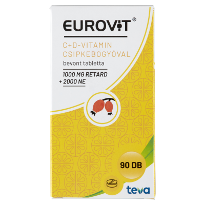 Eurovit C+D vitamin csipkebogyóval, 90X kiszerelés