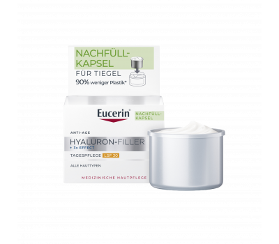Eucerin Hyaluron-Filler Ráncfeltöltő nappali arckrém SPF30 öko-utántöltő