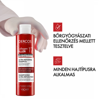 Vichy Dercos Collagen 17 Filler ultra-regeneráló sampon