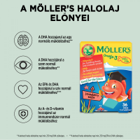 Möller's Omega-3 halacska gumivitamin eper ízben