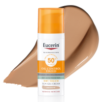 Eucerin Sun Oil Control színezett napozó gél-krém arcra medium SPF50+
