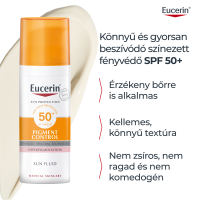 Eucerin Sun Pigment Control napozó fluid arcra SPF50+