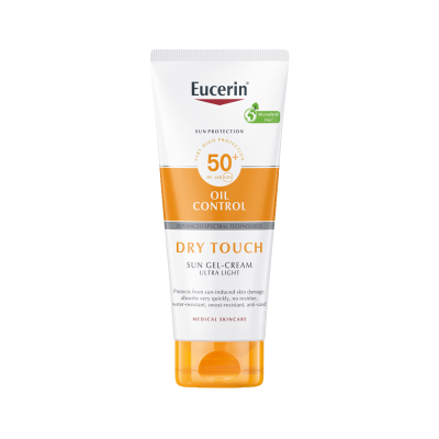 Eucerin Sun Oil Control Dry Touch napozó krém-gél testre SPF50+