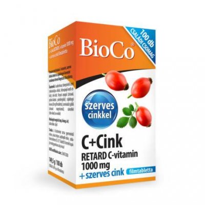 BioCo C+Cink Retard filmtabletta (C-vitamin 1000mg), 100X kiszerelés