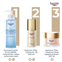 Eucerin Hyaluron-Filler + Elasticity Bőrtömörséget Regeneráló Nappali Arckrém Rose SPF30 öko-utántöltő