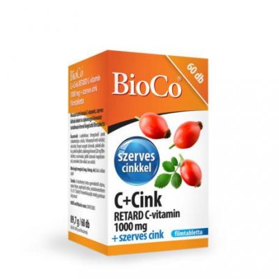 BioCo C+Cink Retard filmtabletta (C-vitamin 1000mg), 60X kiszerelés