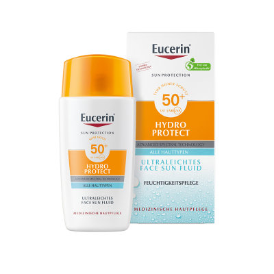 Eucerin Sun Hydro-Protect ultra könnyű napozó fluid arcra SPF50+