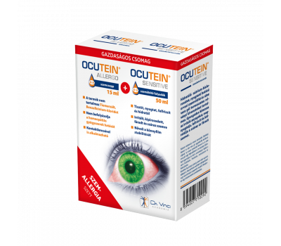 Ocutein Allergo szemcsepp és Sensitive szemöblítő folyadék szemallergia szett