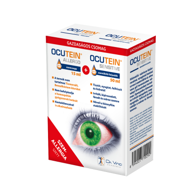 Ocutein Allergo szemcsepp és Sensitive szemöblítő folyadék szemallergia szett