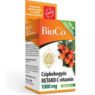 BioCo Csipkebogyós Retard C-vitamin 1000mg filmtabletta családi csomag