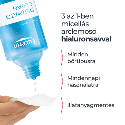 Eucerin DermatoClean [Hyaluron] 3 az 1-ben Micellás arclemosó