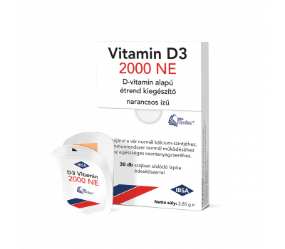 Vitamin D3 2000NE szájban oldódó lapka