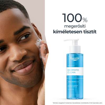 Eucerin DermatoClean [Hyaluron] mélytisztító, habzó arclemosó zselé