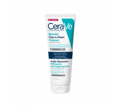 CeraVe pattanások elleni arctisztító krém agyaggal (Blemish Clay-to-Foam Cleanser)